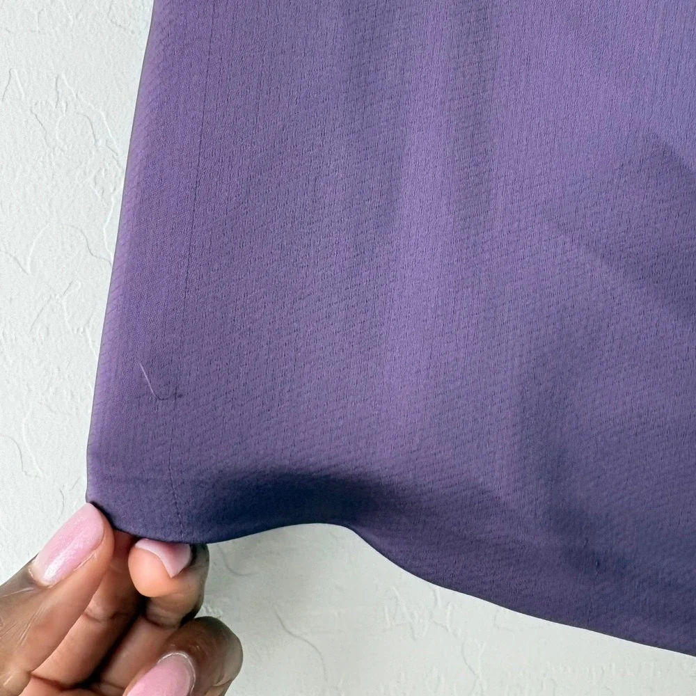 ITMFL Revolve Skirt Purple Satin Mini Skirt w/ Side Zip Size‎ L NWT